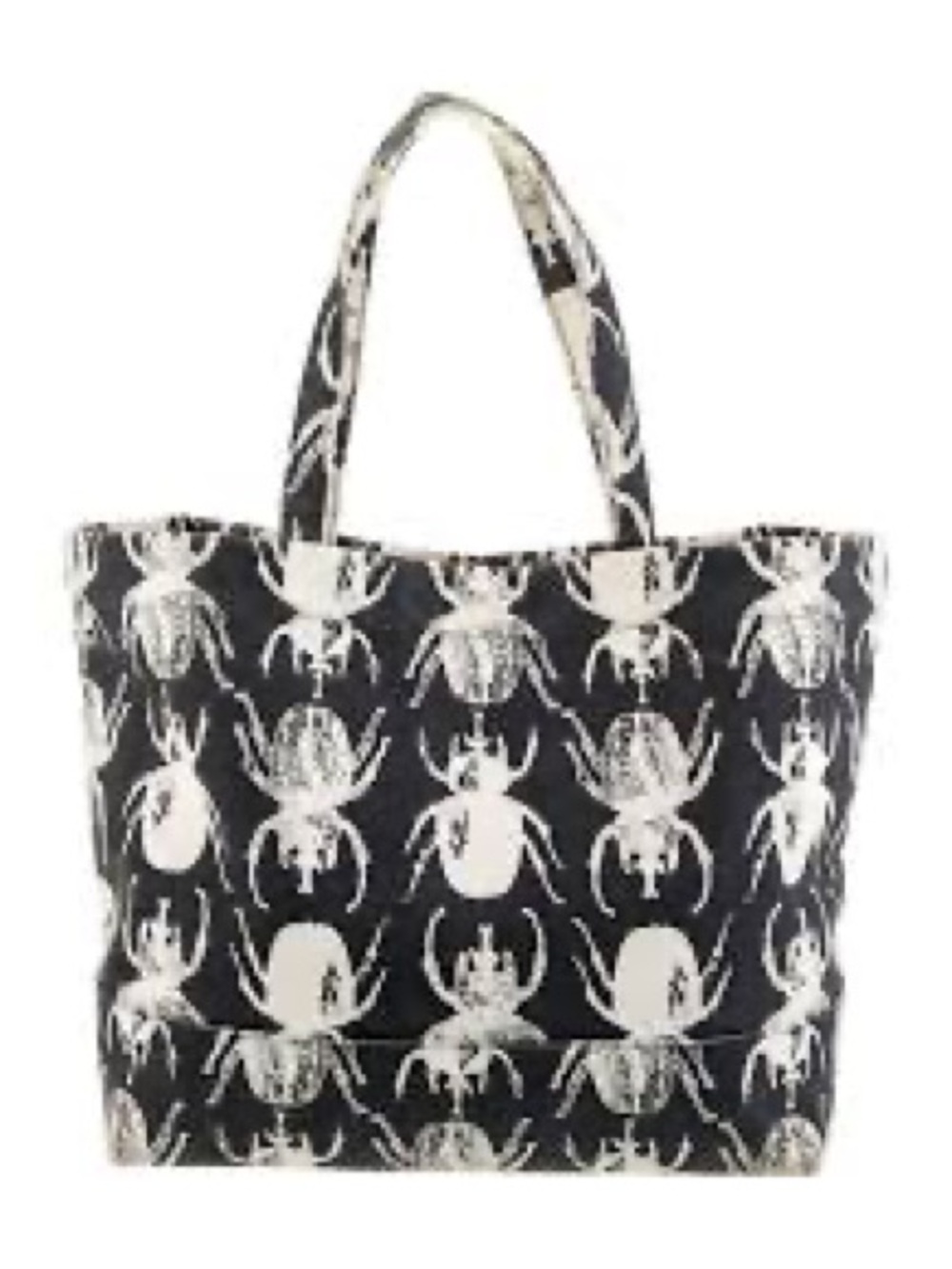 India Hicks Eleuthera Beetle Canvas
Tote Bag Navy and Cream
